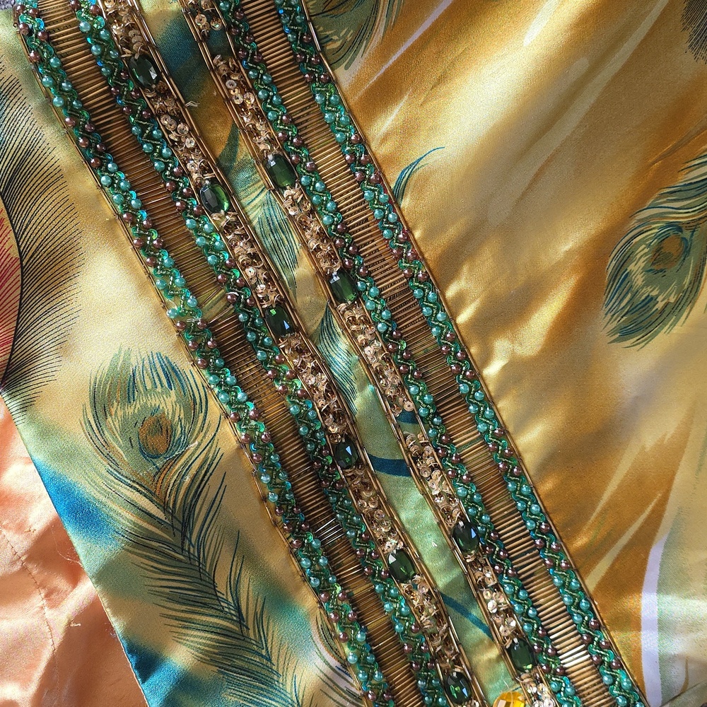 Elegant Multicolor Strapless Dress - Picture 6 of 9